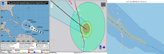Maria’s path (photo credit NOAA NHC) Maria’s path (photo credit NOAA NHC)