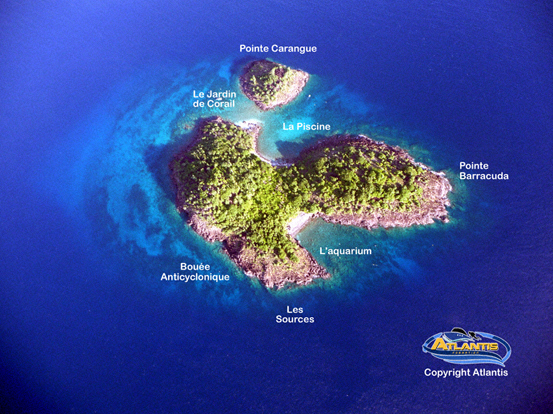 Pigeon Island in the Cousteau Marine Park Pigeon Island in the Cousteau Marine Park