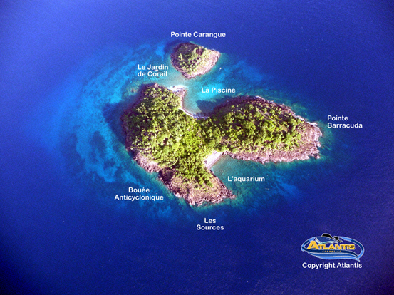 Pigeon Island in the Cousteau Marine Park