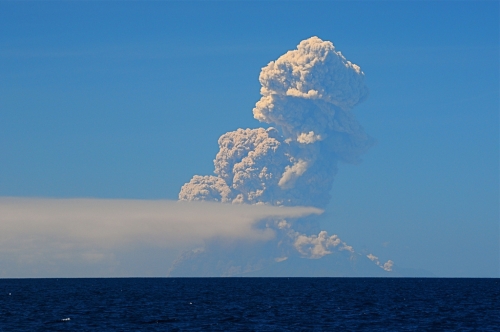 Montserrat en activité depuis la Réserve Cousteau