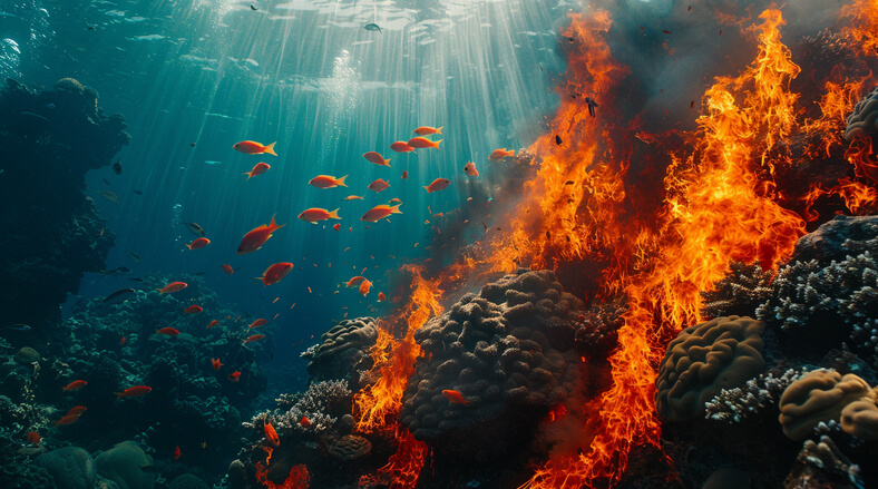 Chaleur et blanchiment du corail en Guadeloupe Chaleur et blanchiment du corail en Guadeloupe