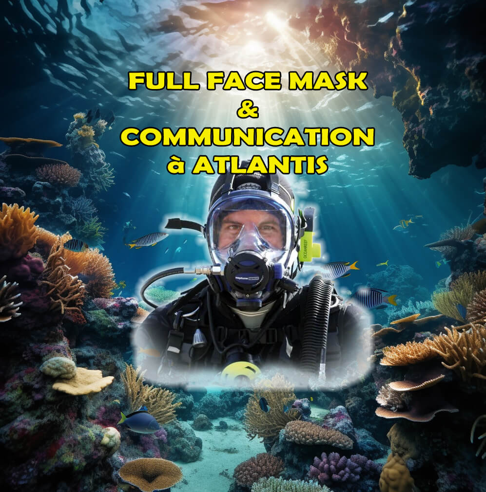 NOUVEAU : venez communiquer sous l'eau grace aux Full Face Mask OceanReef et le système de communication  G-Diver !