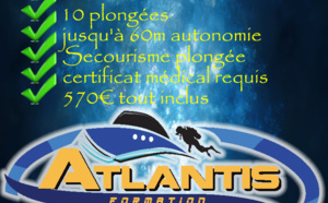 Le NIVEAU 3 : Plongeur Autonome jusqu' à 60 mètres (PA60)  avec Atlantis Formation Guadeloupe